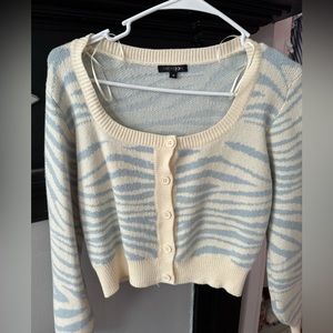 Paper moon cream zebra sweater